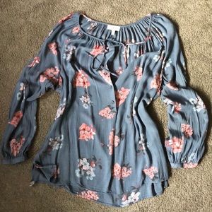 LUCKY BRAND Floral BOHO Blouse
